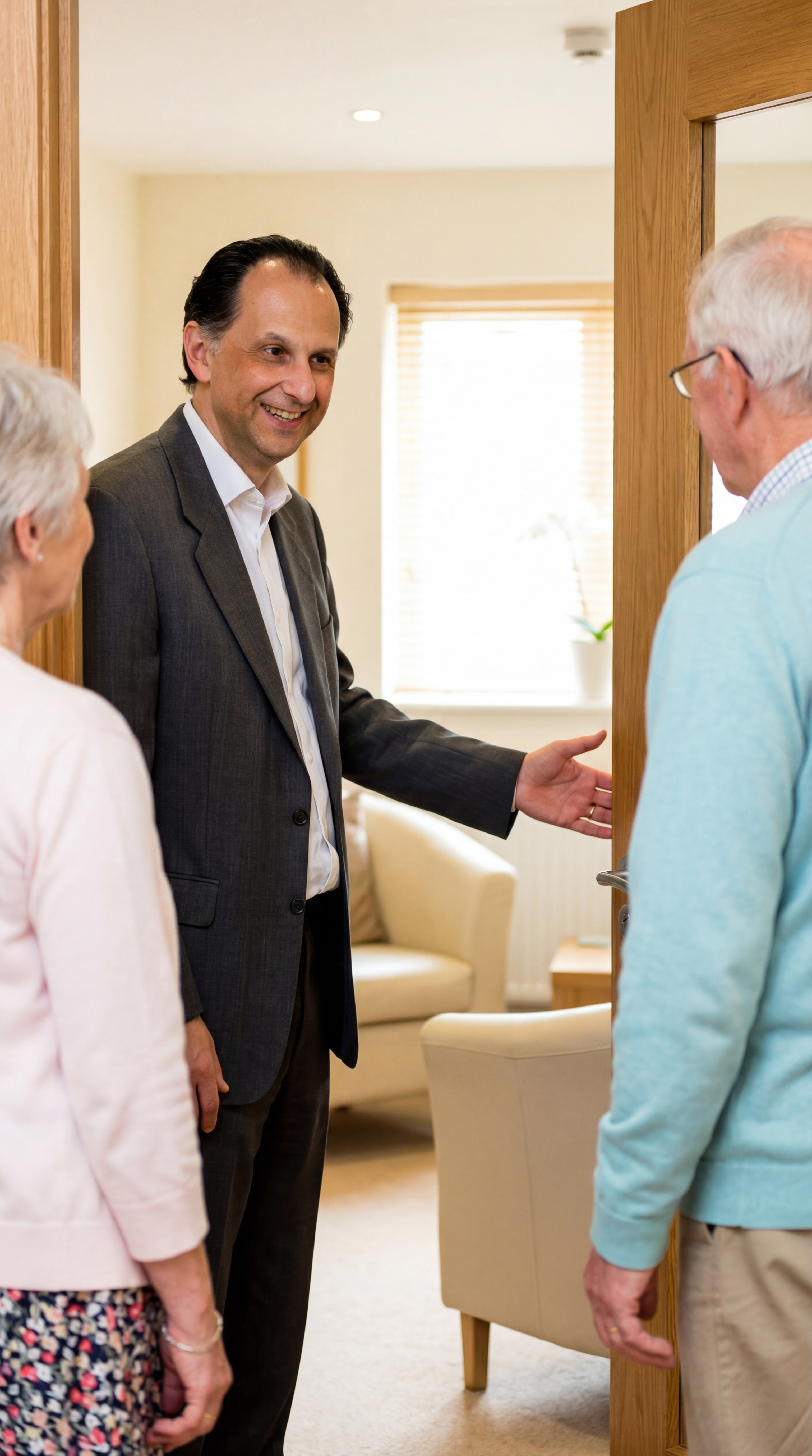 Consultant discussing results with patient